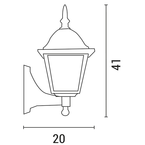 ΑΠΛΙΚΑ ΤΟΙΧΟΥ ΑΛΟΥΜΙΝΙΟΥ ΤΕΤΡΑΓΩΝΗ ΜΠΡΟΝΖΕ E27 ARTE ILLUMINA - Image 2