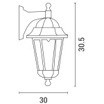ΑΠΛΙΚΑ ΤΟΙΧΟΥ ΑΛΟΥΜΙΝΙΟΥ ΕΞΑΓΩΝΗ ΜΠΡΟΝΖΕ ΠΡΟΣ ΤΑ ΚΑΤΩ E27 ARTE ILLUMINA - Image 2