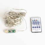 ΣΕΙΡΑ, 100 SMART MINI LED, USB, ΔΙΑΧΕΙΡΙΣΗ ΜΕΣΩ ΕΦΑΡΜΟΓΗΣ, M/F, ΤΗΛΕΧΕΙΡΙΣΤΗΡΙΟ (ΧΡΟΝΟΔΙΑΚΟΠΤΗΣ, DIMMER), ΔΙΑΦΑΝΟ ΠΛΑΚΕ ΧΑΛΚΙΝΟ ΚΑΛΩΔΙΟ, RGB LED ΑΝΑ 10cm, ΠΡΟΕΚΤΑΣΗ ΠΑΡΟΧΗΣ 2m, IP20 - Image 2