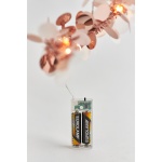 ΣΕΙΡΑ, 20 LED 5mm, ΔΙΑΚΟΣΜΗΤΙΚΗ ΠΑΓΙΕΤΑ , ΜΠΑΤΑΡΙΑΣ 2xAA, ΧΡΟΝΟΔΙΑΚΟΠΤΗ, ΘΕΡΜΟ ΛΕΥΚΟ LED ANA 10cm, ΠΡΟΕΚΤΑΣΗ ΠΑΡΟΧΗΣ 50cm, IP20 - Image 2