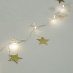 ΣΕΙΡΑ, 20 MINI LED, ΔΙΑΚΟΣΜΗΤΙΚΑ ΑΣΤΕΡΙΑ & ΠΕΡΛΕΣ, ΜΠΑΤΑΡΙΑΣ 3xΑΑ, ΧΡΟΝΟΔΙΑΚΟΠΤΗ, ΑΣΗΜΙ ΧΑΛΚΙΝΟ ΚΑΛΩΔΙΟ, ΘΕΡΜΟ ΛΕΥΚΟ LED ΑΝΑ 7.5cm, ΠΡΟΕΚΤΑΣΗ ΠΑΡΟΧΗΣ 30cm, IP20 - Image 3