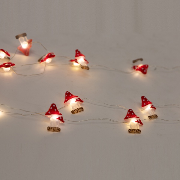ΣΕΙΡΑ, 20 LED 3mm, ΔΙΑΚΟΣΜΗΤΙΚΑ ΑΚΡΥΛΙΚΑ ΜΑΝΙΤΑΡΙΑ, ΜΠΑΤΑΡΙΑΣ 3xΑΑ, ΧΡΟΝΟΔΙΑΚΟΠΤΗ, ΘΕΡΜΟ ΛΕΥΚΟ LED ΑΝΑ 10cm, ΑΣΗΜΙ ΧΑΛΚΙΝΟ ΚΑΛΩΔΙΟ, ΠΡΟΕΚΤΑΣΗ ΠΑΡΟΧΗΣ 30cm, IP20 - Image 3