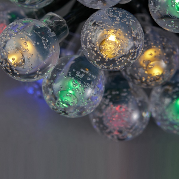 ΣΕΙΡΑ, 80 LED 5mm, ΑΚΡΥΛΙΚΕΣ ΜΠΑΛΕΣ 1.8cm, ΗΛΙΑΚΟ ΣΥΛΛΕΚΤΗ ΜΕ ΑΙΣΘΗΤΗΡΑ ΦΩΤΟΣ, 8 ΠΡΟΓΡΑΜΜΑΤΑ, ΠΡΑΣΙΝΟ PVC ΚΑΛΩΔΙΟ, ΧΡΩΜΑΤΙΣΤΟ LED ANA 10cm, ΠΡΟΕΚΤΑΣΗ ΠΑΡΟΧΗΣ 1m, IP44 - Image 2