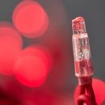 ΣΕΙΡΑ, 100 LED 5mm ΜΕ ΚΑΛΥΜΜΑ, 230V, 3 ΕΠΕΚΤΑΣΕΙΣ ΕΩΣ 9 ΣΕΤ, ΚΟΚΚΙΝΟ ΚΑΟΥΤΣΟΥΚ ΚΑΛΩΔΙΟ, ΚΟΚΚΙΝΟ LED ΑΝΑ 10cm, ΠΡΟΕΚΤΑΣΗ ΠΑΡΟΧΗΣ 1.5m, ΙΡ65 - Image 2