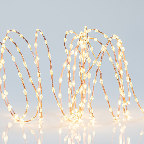 ΣΕΙΡΑ, 300 MINI LED, ΜΕΤΑΣΧΗΜΑΤΙΣΤΗ, ΣΤΑΘΕΡΟ, ΤΗΛΕΧΕΙΡΙΣΤΗΡΙΟ (ON/OFF, TIMER, DIMMER), ΜΠΡΟΝΖΕ ΧΑΛΚΙΝΟ ΚΑΛΩΔΙΟ, ΘΕΡΜΟ ΛΕΥΚΟ LED ANA 1.5cm, ΠΡΟΕΚΤΑΣΗ ΠΑΡΟΧΗΣ 3m, ΙΡ44 - Image 2