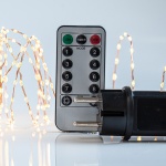 ΣΕΙΡΑ, 300 MINI LED, ΜΕΤΑΣΧΗΜΑΤΙΣΤΗ, ΣΤΑΘΕΡΟ, ΤΗΛΕΧΕΙΡΙΣΤΗΡΙΟ (ON/OFF, TIMER, DIMMER), ΜΠΡΟΝΖΕ ΧΑΛΚΙΝΟ ΚΑΛΩΔΙΟ, ΘΕΡΜΟ ΛΕΥΚΟ LED ANA 1.5cm, ΠΡΟΕΚΤΑΣΗ ΠΑΡΟΧΗΣ 3m, ΙΡ44 - Image 3