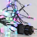 ΣΕΙΡΑ, 80 LED 5mm, 4.5V ΜΕΤΑΣΧΗΜΑΤΙΣΤΗ, ΛΕΥΚΕΣ ΜΠΑΛΕΣ Φ1.20cm, ΣΤΑΘΕΡΟ, ΠΡΑΣΙΝΟ PVC ΚΑΛΩΔΙΟ, ΧΡΩΜΑΤΙΣΤΟ LED ΑΝΑ 10cm, ΠΡΟΕΚΤΑΣΗ ΠΑΡΟΧΗΣ 3m, IP44 - Image 2