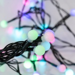 ΣΕΙΡΑ, 40 LED 5mm, 4.5V ΜΕΤΑΣΧΗΜΑΤΙΣΤΗ, ΛΕΥΚΕΣ ΜΠΑΛΕΣ Φ1.20cm, ΣΤΑΘΕΡΟ, ΠΡΑΣΙΝΟ PVC ΚΑΛΩΔΙΟ, MULTI LED ΑΝΑ 10cm, ΠΡΟΕΚΤΑΣΗ ΠΑΡΟΧΗΣ 3m, IP44 - Image 2