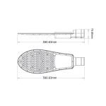LED STREET LUMINAIRE 150W 15000LM 5000K 150 X40? CLASS I 230V AC IP65 - Image 2