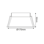 ΣΠΟΤ TRIMLESS AR111 GLC ΜΟΝΟ ΜΑΥΡΟ Φ170xH92 - Image 2