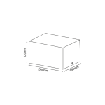 ΣΠΟΤ ΟΡΟΦΗΣ AR111 ΔΙΠΛΟ ΜΑΥΡΟ 150x300x120 - Image 2