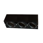 ΣΠΟΤ ΟΡΟΦΗΣ AR111 ΤΡΙΠΛΟ ΜΑΥΡΟ 150x450x120