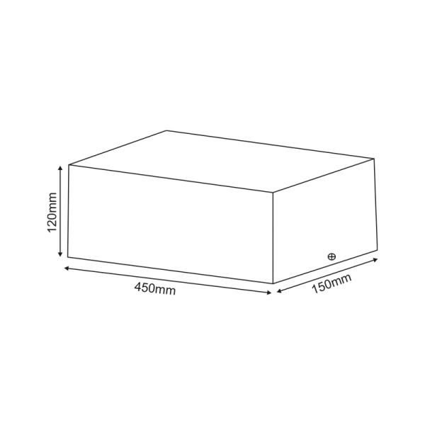 ΣΠΟΤ ΟΡΟΦΗΣ AR111 ΤΡΙΠΛΟ ΛΕΥΚΟ 150x450x120 - Image 2