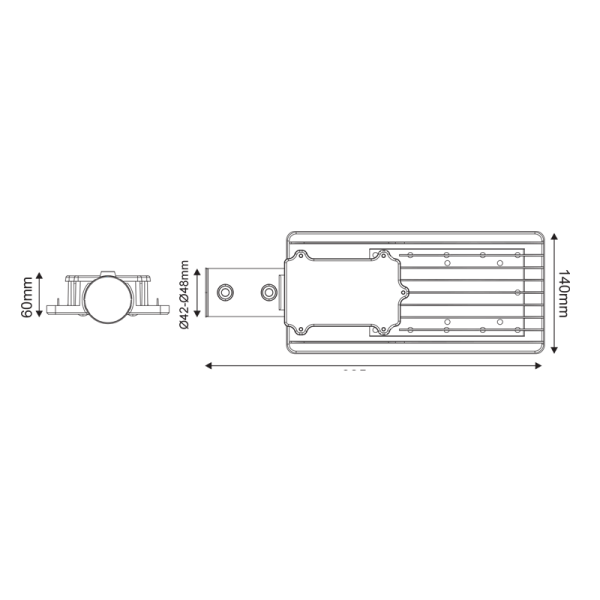 LED STREET LUMINAIRE 30W 3000LM 4000K 120X50? CLASS I 230V AC IP66 - Image 2