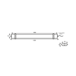 LED LUMINAIRE 60W 1262mm 4000K 5420Lm IP66 230VAC PF>0.9Ra80 - Image 2
