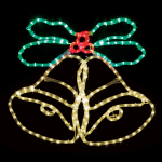 "DOUBLE BELLS" 288LED ΣΧΕΔΙΟ 8m ΦΩΤΟΣΩΛ RED-GREEN-YELLOW IP65 75x58cm 1.5m ΚΑΛΩΔ
