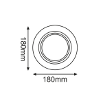 ΣΠΟΤ AR111 XMC ΜΟΝΟ ΜΑΥΡΟ ΣΤΡΟΓΓΥΛΟ Φ180 - Image 2