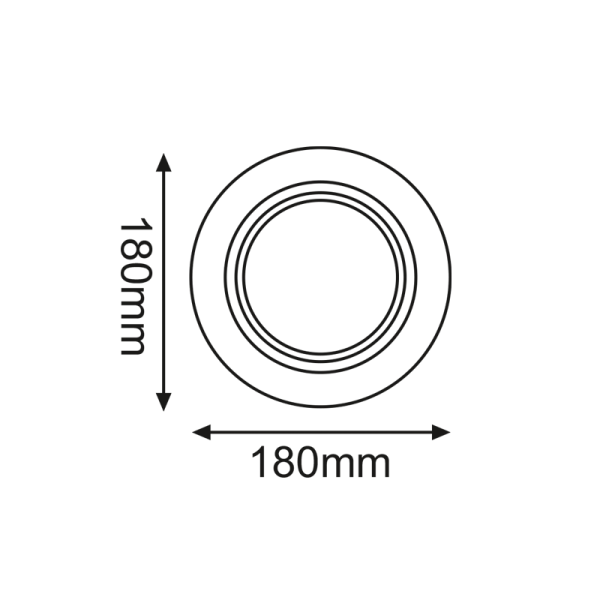 ΣΠΟΤ AR111 XMC ΜΟΝΟ ΜΑΥΡΟ ΣΤΡΟΓΓΥΛΟ Φ180 - Image 2