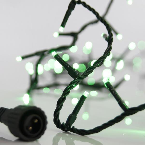 b3774655b35c4e268586a024a0d1c132 ΣΕΙΡΑ, 100 LED 3mm, 31V ΜΕΤΑΣΧΗΜΑΤΙΣΤΗ, 4 ΕΠΕΚΤΑΣΕΙΣ ΕΩΣ 3 ΣΕΤ, ΠΡΑΣΙΝΟ PVC ΚΑΛΩΔΙΟ, ΠΡΑΣΙΝΟ LED ΑΝΑ 5cm, ΠΡΟΕΚΤΑΣΗ ΠΑΡΟΧΗΣ 3m, ΙΡ44 - Image 1