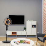ΑΝΕΜΙΣΤΗΡΑΣ ΟΡΘΟΣΤΑΤΗΣ Φ40 35W ΚΑΙ ΘΕΡΜΑΝΤΙΚΟ 2000W ΜΑΥΡΟΣ 2 ΣΕ 1 - Image 2