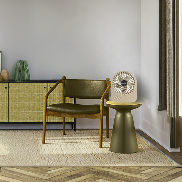 ΑΝΕΜΙΣΤΗΡΑΣ ΕΠΙΤΡΑΠΕΖΙΟΣ ΕΠΑΝΑΦΟΡΤΙΖΟΜΕΝΟΣ SLIM 4.5W ΜΠΕΖ - Image 4