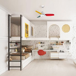 ΑΝΕΜΙΣΤΗΡΑΣ ΟΡΟΦΗΣ ΛΕΥΚΟΣ ΜΕ LED ΦΩΣ 3 ΛΕΥΚΕΣ ΚΑΙ 3 ΧΡΩΜΑΤΙΣΤΕΣ ΦΤΕΡΩΤΕΣ ΚΑΙ ΚΟΝΤΡΟΛ Φ107 DC 35W - Image 2