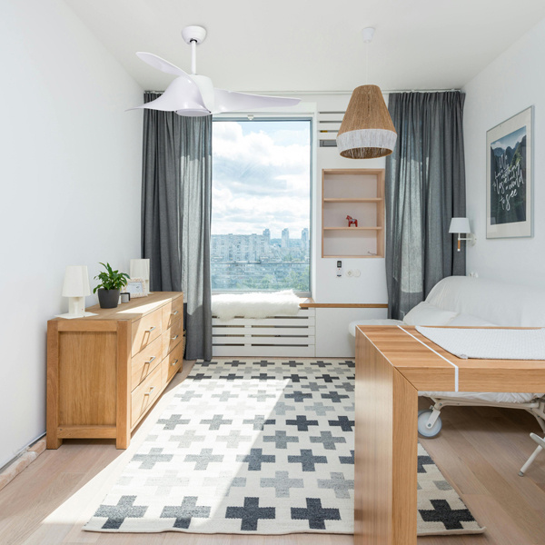 ΑΝΕΜΙΣΤΗΡΑΣ ΟΡΟΦΗΣ ΧΡΩΜΑ ΛΕΥΚΟ ΜΕ LED ΦΩΣ ΚΑΙ ΚΟΝΤΡΟΛ Φ132 DC ΜΟΤΕΡ 35W - Image 2