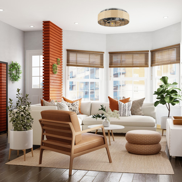 ΑΝΕΜΙΣΤΗΡΑΣ ΟΡΟΦΗΣ ΜΕ ΝΗΜΑ ΚΑΝΝΑΒΗΣ 4xE27 ΜΕ ΚΟΝΤΡΟΛ Φ55 DC 20W - Image 2