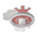 ΑΝΕΜΙΣΤΗΡΑΣ ΟΡΟΦΗΣ ΠΑΙΔΙΚΟΣ ΚΟΡΩΝΑ ΡΟΖ 15W ΜΕ LED ΦΩΣ 65W ΚΑΙ ΚΟΝΤΡΟΛ - Image 2