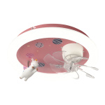 ΑΝΕΜΙΣΤΗΡΑΣ ΟΡΟΦΗΣ ΠΑΙΔΙΚΟΣ ΜΟΝΟΚΕΡΟΣ ΡΟΖ 15W ΜΕ LED ΦΩΣ 48W ΚΑΙ ΚΟΝΤΡΟΛ - Image 2