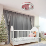 ΑΝΕΜΙΣΤΗΡΑΣ ΟΡΟΦΗΣ ΠΑΙΔΙΚΟΣ ΜΟΝΟΚΕΡΟΣ ΡΟΖ 15W ΜΕ LED ΦΩΣ 48W ΚΑΙ ΚΟΝΤΡΟΛ - Image 3