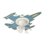 ΑΝΕΜΙΣΤΗΡΑΣ ΟΡΟΦΗΣ ΠΑΙΔΙΚΟΣ ΑΕΡΟΠΛΑΝΟ ΜΠΛΕ 24W ΜΕ LED ΦΩΣ 63W ΚΑΙ ΚΟΝΤΡΟΛ - Image 2