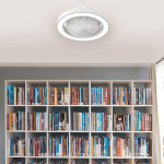 ΑΝΕΜΙΣΤΗΡΑΣ ΠΛΑΦΟΝΙΕΡΑ ΟΡΟΦΗΣ ΛΕΥΚΟΣ Φ50 DC ΜΟΤΕΡ 15W ΜΕ LED ΦΩΣ 50W - Image 2