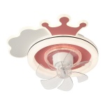 ΑΝΕΜΙΣΤΗΡΑΣ ΟΡΟΦΗΣ ΠΑΙΔΙΚΟΣ ΚΟΡΩΝΑ ΡΟΖ 15W ΜΕ LED ΦΩΣ 65W ΚΑΙ ΚΟΝΤΡΟΛ