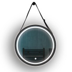 ΚΑΘΡΕΠΤΗΣ ΣΤΡΟΓΓΥΛΟΣ TOUCH LED ΜΕ ΜΑΥΡΟ ΣΤΗΡΙΓΜΑ 20w 1680lm 3CCT(3000-4000-6000K)600mm ARTE ILLUMINA MIRO