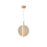 ΦΩΤΙΣΤΙΚΟ ΚΡΕΜΑΣΤΟ ΜΕΤΑΛΛΟ-ΓΥΑΛΙ LED 12.6W 1500Lm 3000K Φ300x2944mm ΜΕΛΙ ARTE ILLUMINA DISC