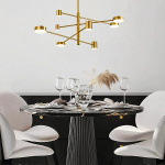 ΦΩΤΙΣΤΙΚΟ ΚΡΕΜΑΣΤΟ 8ΦΩΤΟ LED 60W 140X57 3000K ΧΡΥΣΟ ARTE ILLUMINA - Image 2