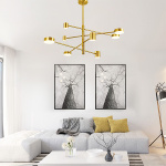 ΦΩΤΙΣΤΙΚΟ ΚΡΕΜΑΣΤΟ 8ΦΩΤΟ LED 48W 143X36 3CCT ΧΡΥΣΟ ARTE ILLUMINA - Image 2