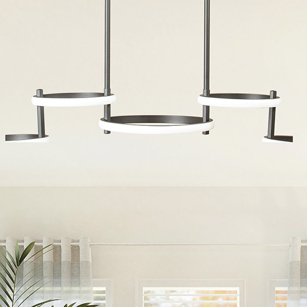 ΦΩΤΙΣΤΙΚΟ ΚΡΕΜΑΣΤΟ 5ΦΩΤΟ LED 50W 930X280X290 ΜΑΥΡΟ ARTE ILLUMINA - Image 2