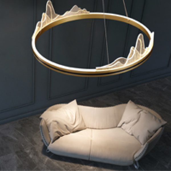 ΦΩΤΙΣΤΙΚΟ ΚΡΕΜΑΣΤΟ ΔΑΚΡΥ LED 35W Φ50X13 ΧΡΥΣΟ ARTE ILLUMINA - Image 2