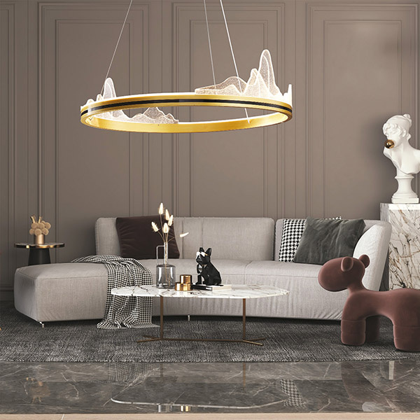 ΦΩΤΙΣΤΙΚΟ ΚΡΕΜΑΣΤΟ ΔΑΚΡΥ LED 55W Φ80X20 ΧΡΥΣΟ ARTE ILLUMINA - Image 2