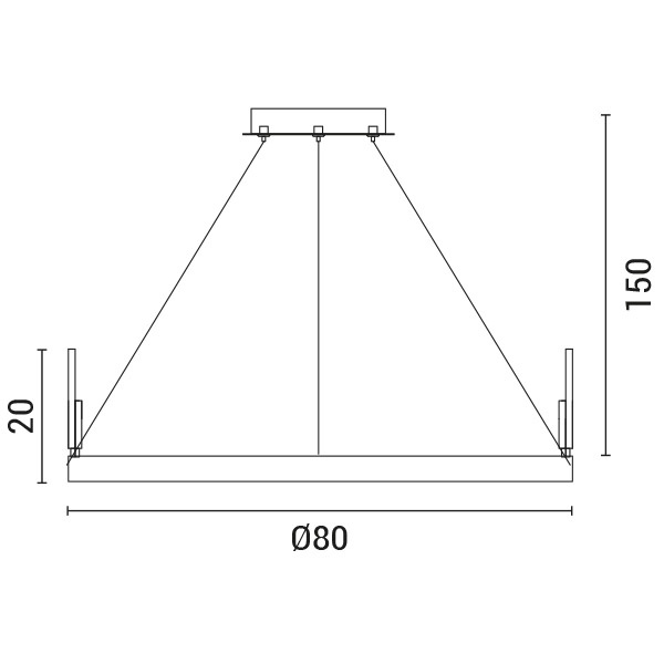 ΦΩΤΙΣΤΙΚΟ ΚΡΕΜΑΣΤΟ ΔΑΚΡΥ LED 55W Φ80X20 ΧΡΥΣΟ ARTE ILLUMINA - Image 3