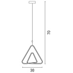 ΦΩΤΙΣΤΙΚΟ ΚΡΕΜΑΣΤΟ ΤΡΙΓΩΝΟ LED 30W 300X300X700 4000Κ ΜΑΥΡΟ ARTE ILLUMINA SATURN - Image 3