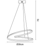 ΦΩΤΙΣΤΙΚΟ ΚΡΕΜΑΣΤΟ ΑΛΟΥΜΙΝΙΟ LED 40W 2550Lm  4000Κ Φ550mm  ΜΑΥΡΟ ARTE ILLUMINA MERCURY - Image 3
