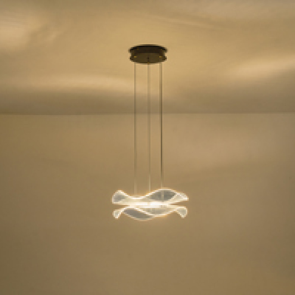 ΦΩΤΙΣΤΙΚΟ ΚΡΕΜΑΣΤΟ ΑΚΡΥΛΙΚΟ ΣΤΡΟΓΓΥΛΟ LED 34W 3024Lm 3000K Φ340mm ΜΑΥΡΟ ARTE ILLUMINA FIRENZE - Image 3