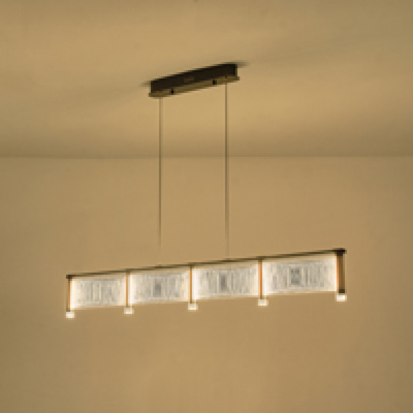 ΦΩΤΙΣΤΙΚΟ ΚΡΕΜΑΣΤΟ ΑΚΡΥΛΙΚΟ LED 4ΦΩΤΟ 4Χ 15w 3000K 5400Lm 1200X270 X175mm ΓΑΛΛΙΚΟ ΧΡΥΣΟ ARTE ILLUMINA RAVENA - Image 3