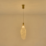 ΦΩΤΙΣΤΙΚΟ ΜΕΤΑΛΛΟ ΜΟΝΟΦΩΤΟ LED 6.3W 648Lm 3000K Φ146x1774mm ΧΡΥΣΟ ARTE ILLUMINA PERFORATO - Image 3