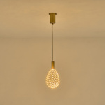 ΦΩΤΙΣΤΙΚΟ ΜΕΤΑΛΛΟ ΜΟΝΟΦΩΤΟ ΟΒΑΛ LED 6.3W 648Lm 3000K Φ140x1588mm ΧΡΥΣΟ ARTE ILLUMINA PERFORATO - Image 3
