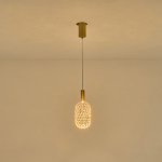 ΦΩΤΙΣΤΙΚΟ ΜΕΤΑΛΛΟ ΜΟΝΟΦΩΤΟ LED 6.3W 648Lm 3000K Φ130X1588mmΧΡΥΣΟ ARTE ILLUMINA PERFORATO - Image 3