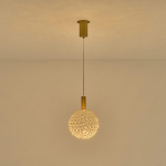 ΦΩΤΙΣΤΙΚΟ ΜΕΤΑΛΛΟ ΜΟΝΟΦΩΤΟ ΟΒΑΛ LED 6.3W 648Lm 3000K Φ200x1388mm ΧΡΥΣΟ ARTE ILLUMINA PERFORATO - Image 3